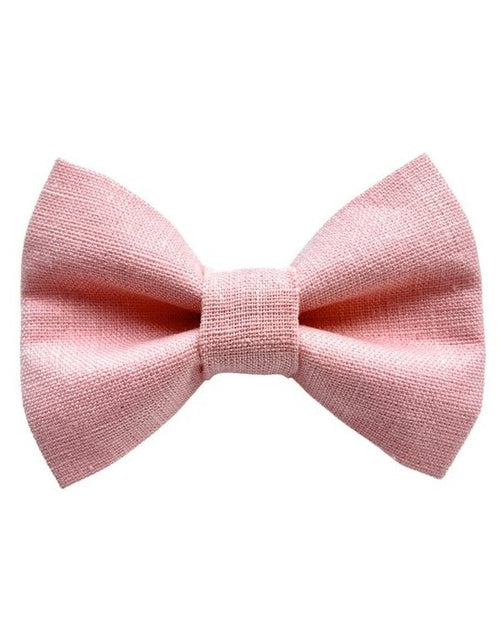 Take a Bow Pink Linen Bow Tie.  