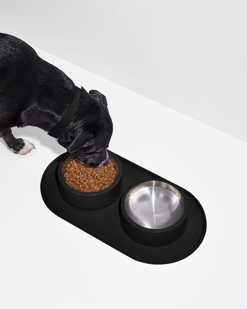 Wild One Black Silicon Dog Placemat