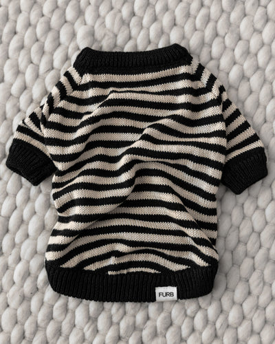 Like A Bandit Black Striped Sweater Product Image