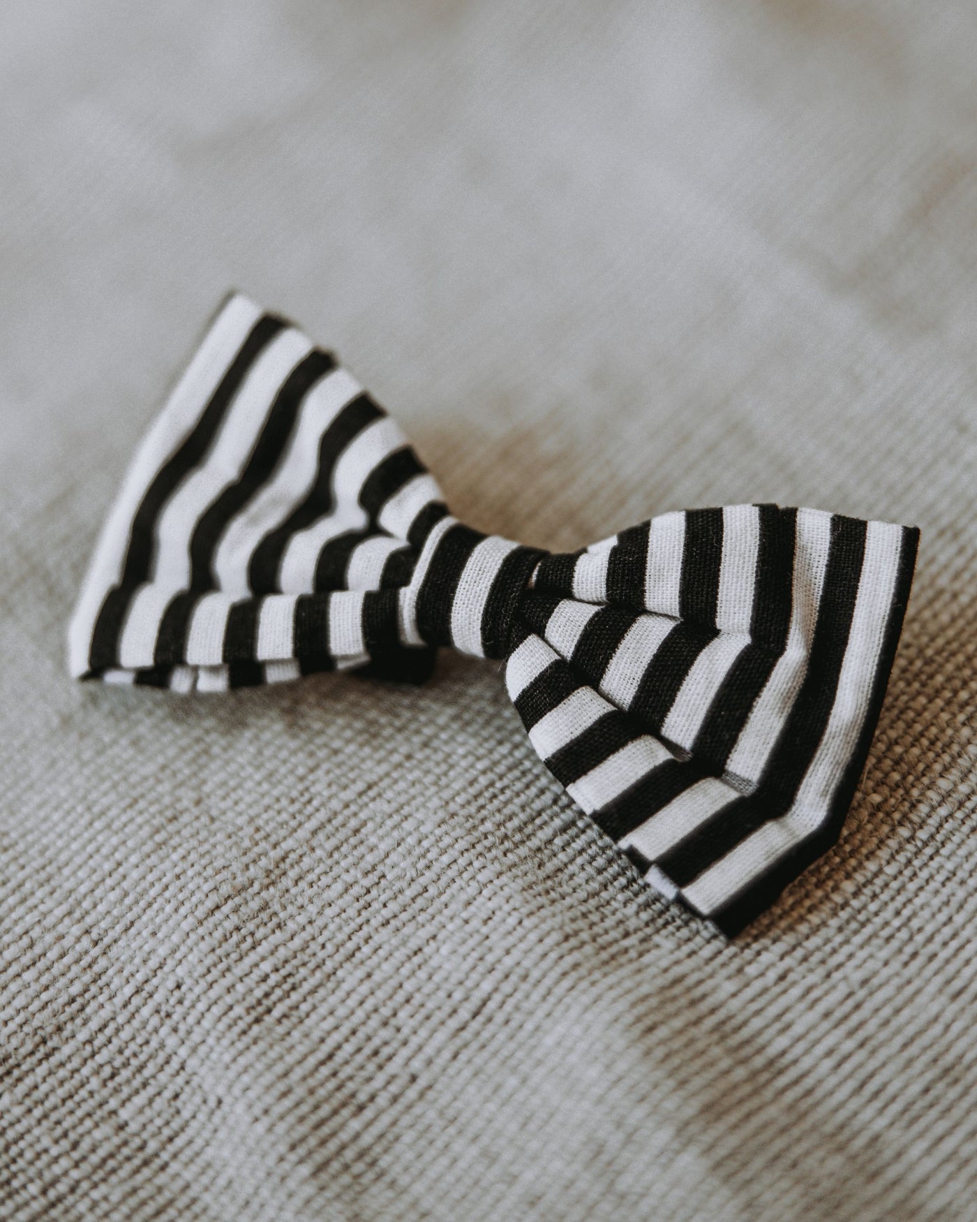 Captain Black + White Striped Bow Tie Product Image