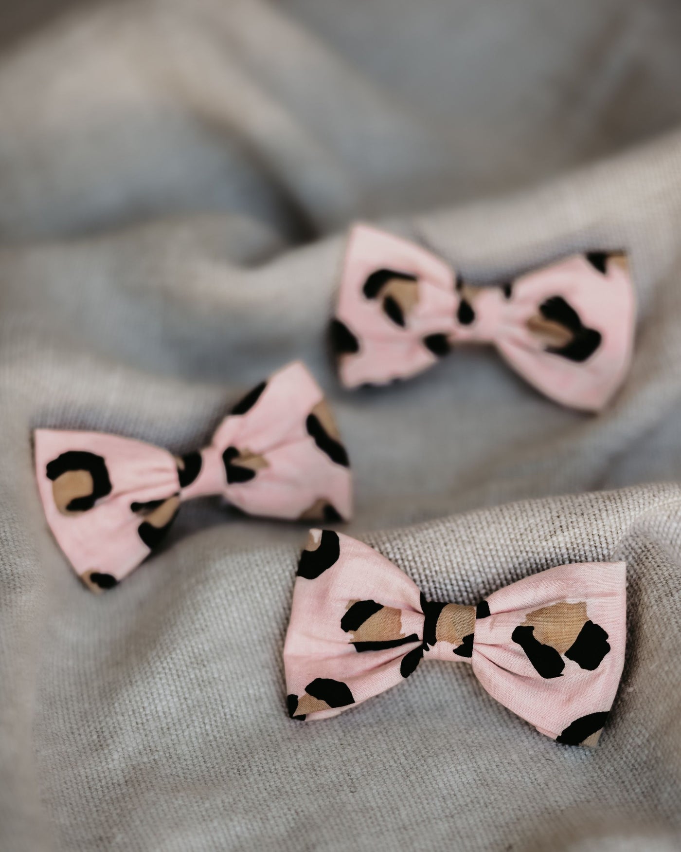 Juno Peach Leopard Bow Tie Product Image Detail