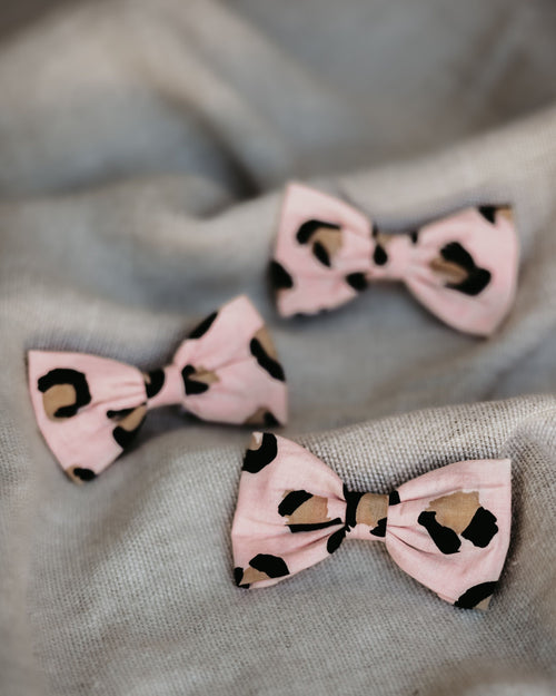 Juno Peach Leopard Bow Tie Product Image Detail