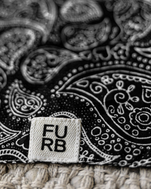 Ozzie Black Paisley Print Bandana Product Image Detail