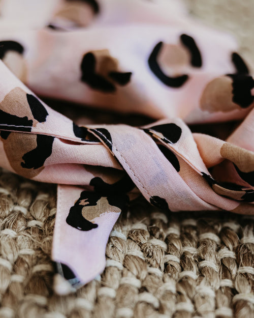 Juno Peach Leopard Bandana Product Image Detail