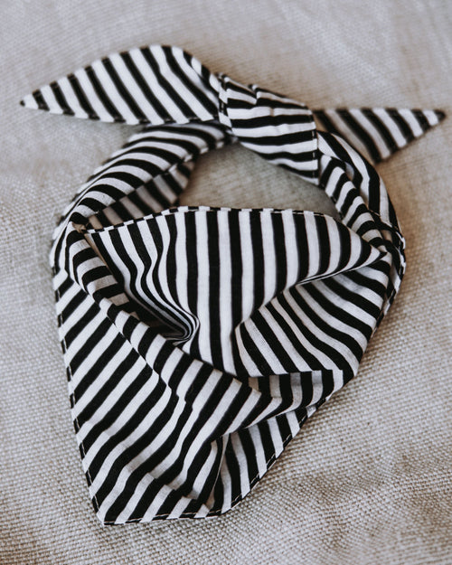 Captain Black + White Striped Bandana Product Image