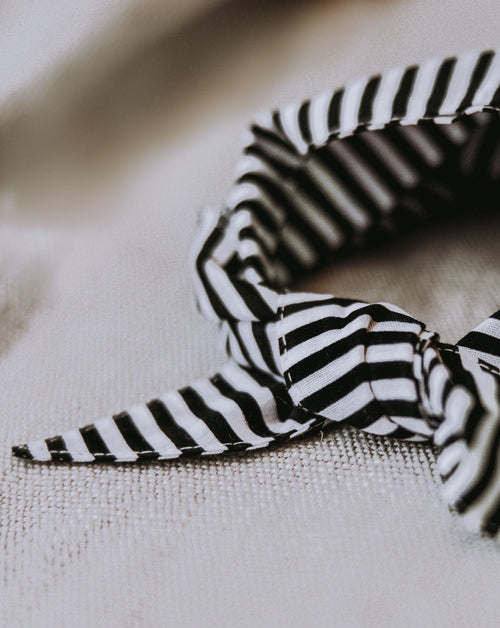 Captain Black + White Striped Bandana Product Image