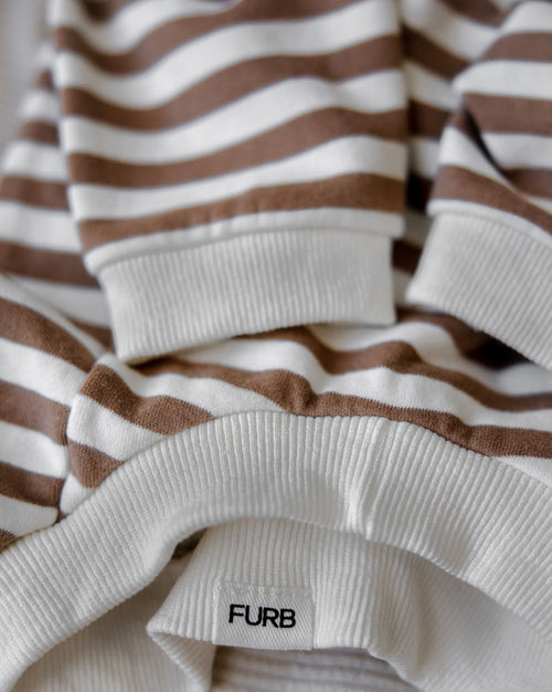 Camden Brown Striped Crewneck Product Image Detail black pug sweatshirt