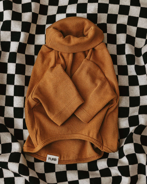 Halifax Goldenrod Ribbed Turtleneck Product Image Detail