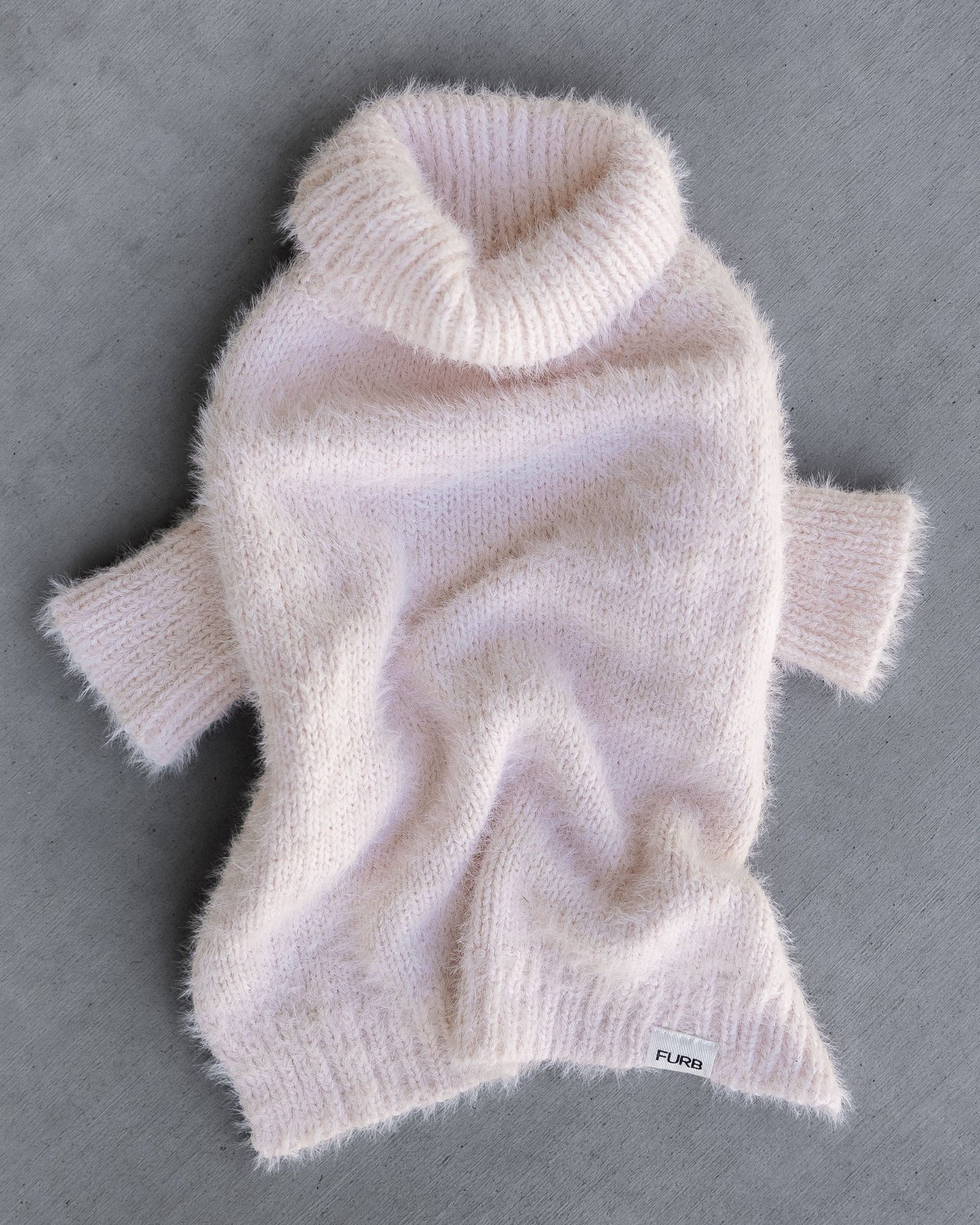 Billie Blush Eyelash Knit Turtleneck Product Image Detail