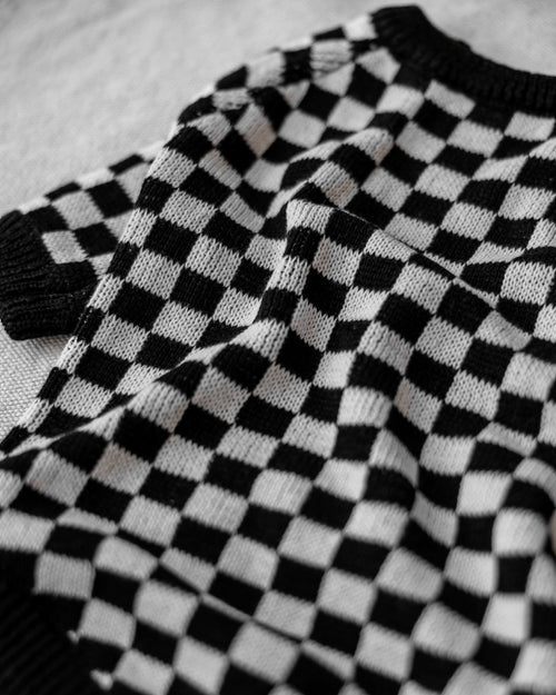 Arlo Black Check Sweater Product Image Detail. cute chihuahua sweaters 