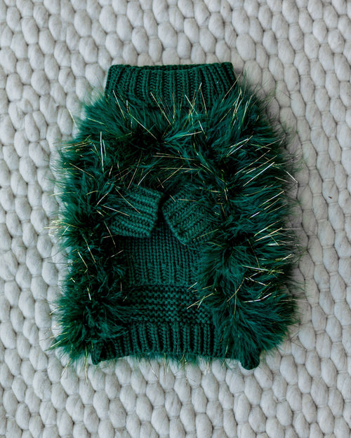 Christian Cowan Glitz Jumper Close Up. poodle fancy sweater 