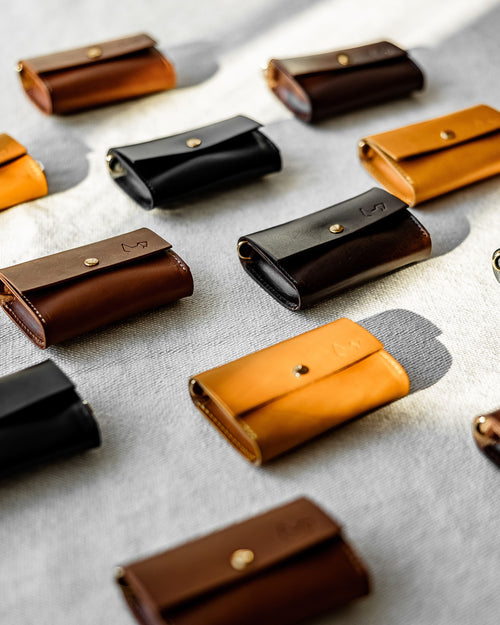 Leather Waste Bag Dispenser in Yellow Product Image Detail