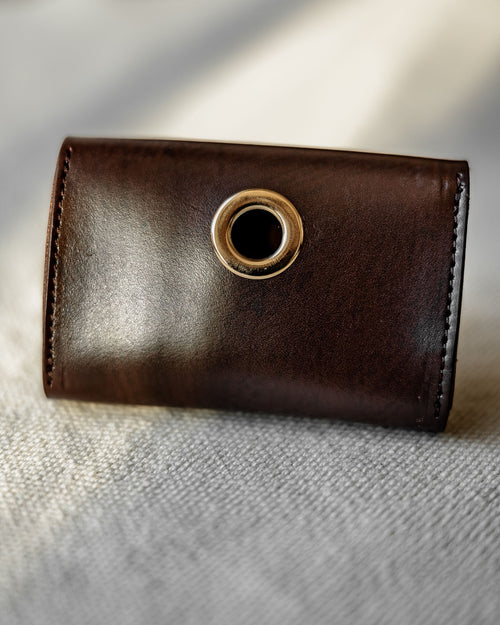 Leather Waste Bag Dispenser in Brown Product Image Detail