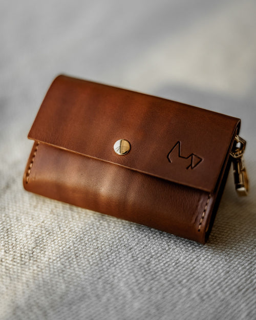 Leather Waste Bag Dispenser in Cognac Product Image