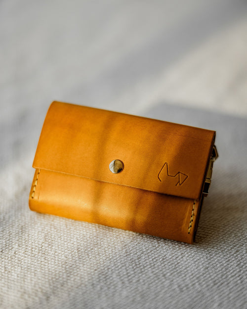 Leather Waste Bag Dispenser in Yellow Product Image