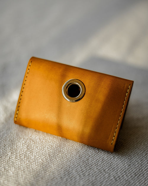 Leather Waste Bag Dispenser in Yellow Product Image Detail