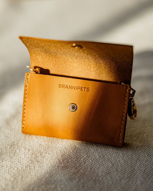 Leather Waste Bag Dispenser in Yellow Product Image Detail