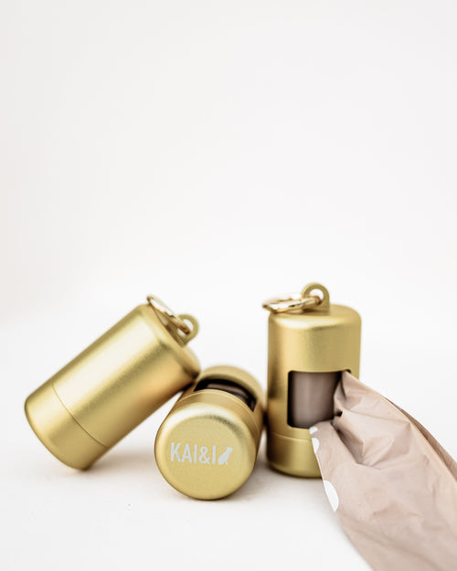 Top Dog Gold Metal Poop Bag Holder Product Image Detail