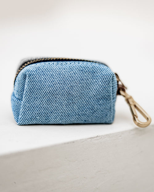 Foggy Dog Waste Bag Holder in Upcycled Denim Product Image