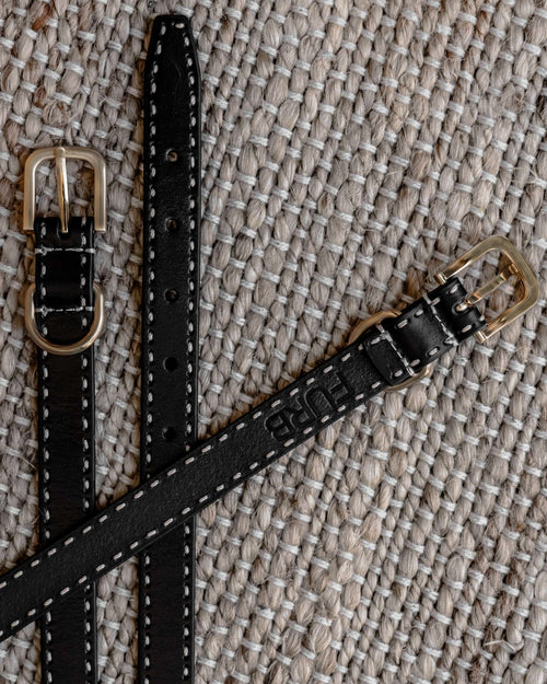 Take the Lead Black Leather Collar Product Image Detail