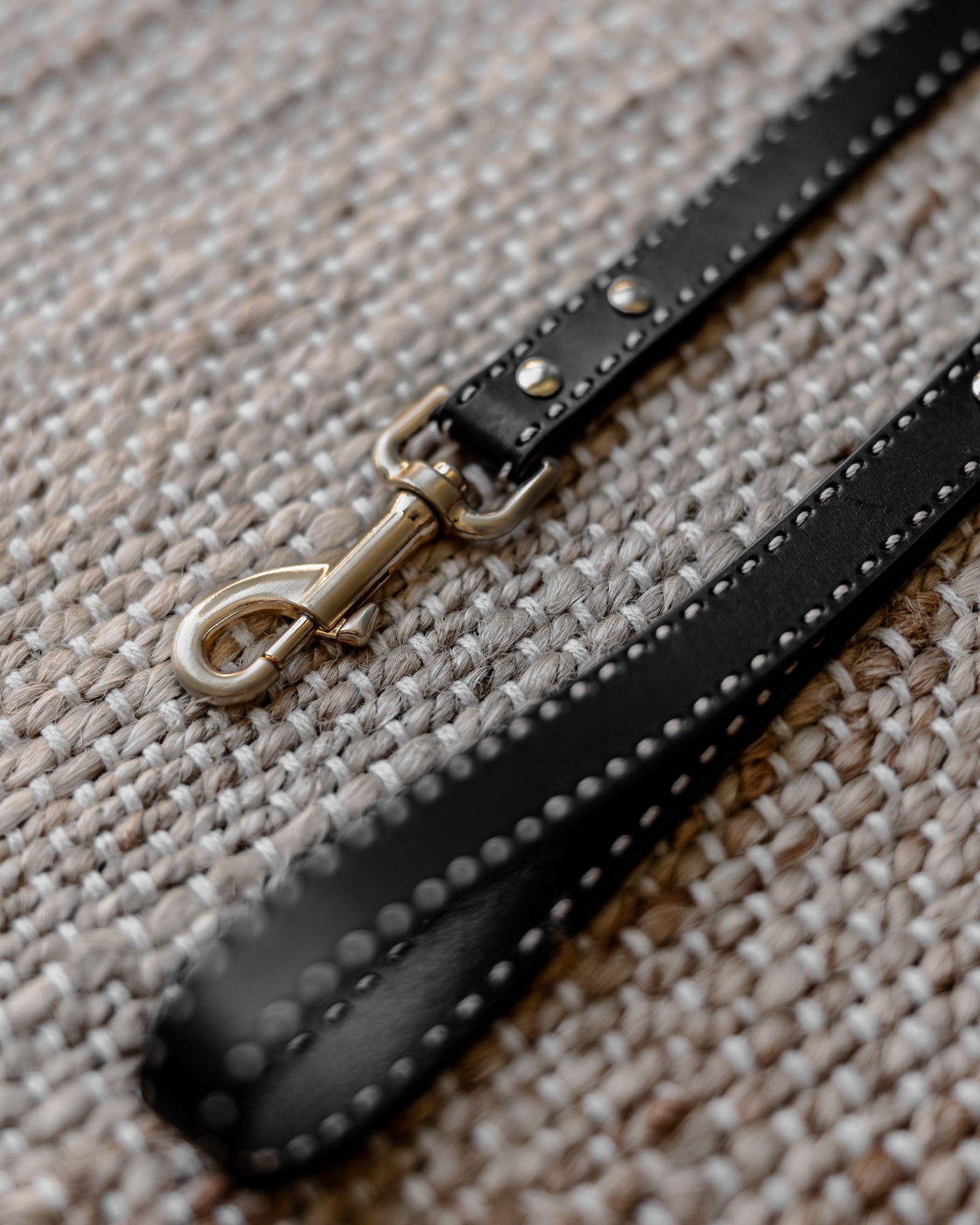 Take the Lead Black Leather Leash Product Image Detail