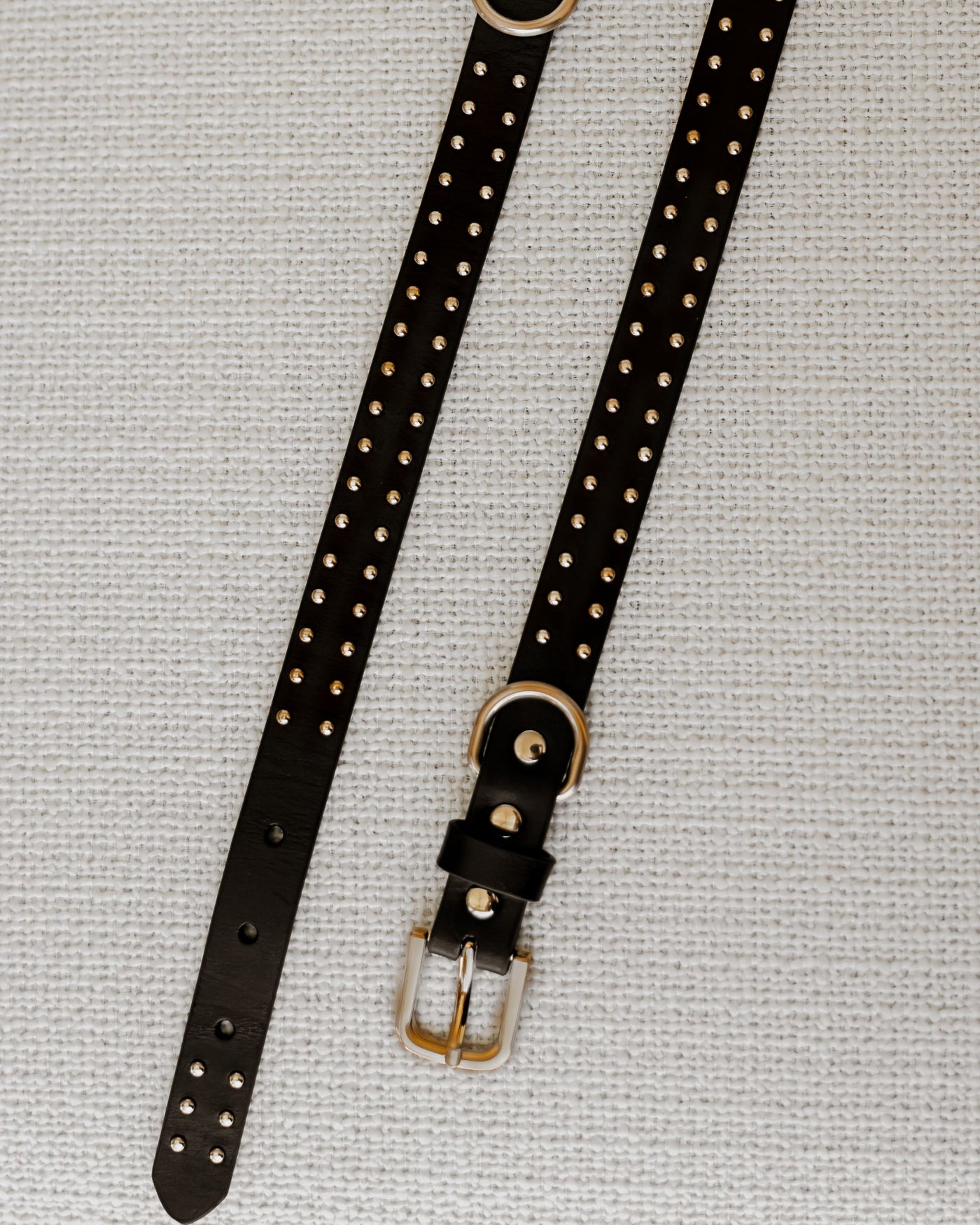 What a Stud Black Leather Collar Product Image Detail