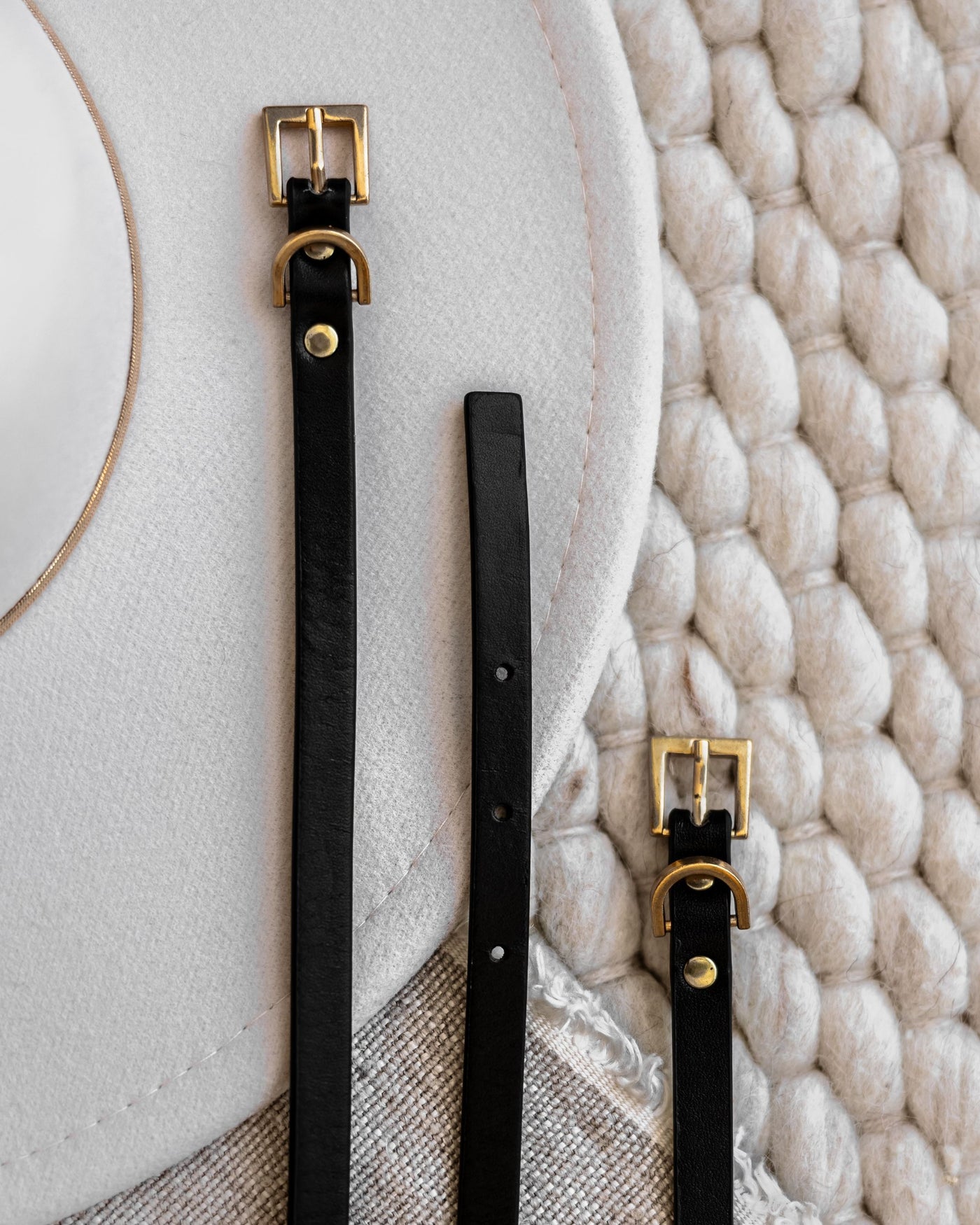 Cannon Black Leather Leash Product Image Detail