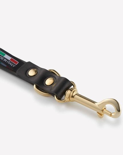 Multi-position Leather Leash in Black Product Image Detail