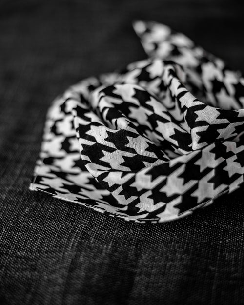 Watson Black + White Houndstooth Bandana Product Image